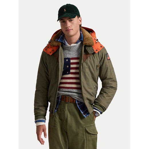 Polo Ralph Lauren Kurtka bomber 710945493001 Zielony Regular Fit ze sklepu MODIVO w kategorii Kurtki męskie - zdjęcie 182600260