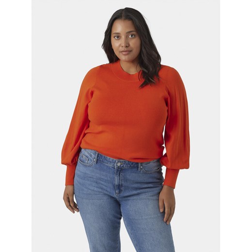 Vero Moda Curve Sweter 10291293 Pomarańczowy Regular Fit ze sklepu MODIVO w kategorii Swetry damskie - zdjęcie 182600420