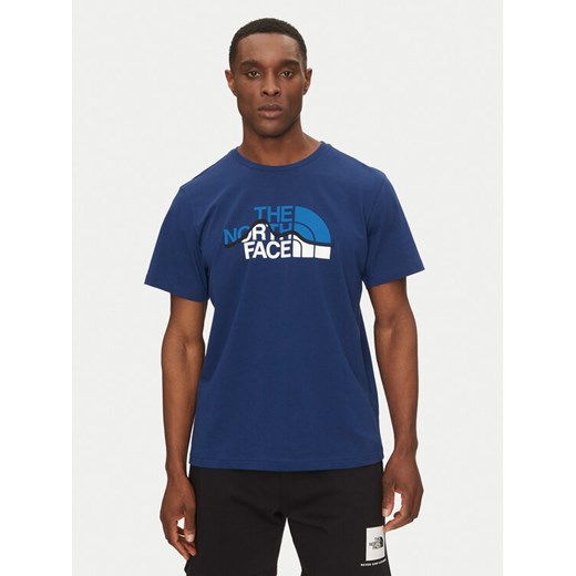 The North Face T-Shirt Mountain Line NF0A87NT Niebieski Regular Fit ze sklepu MODIVO w kategorii T-shirty męskie - zdjęcie 182600422