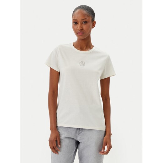 BOSS T-Shirt Eventsa7 50537598 Écru Regular Fit ze sklepu MODIVO w kategorii Bluzki damskie - zdjęcie 182600463