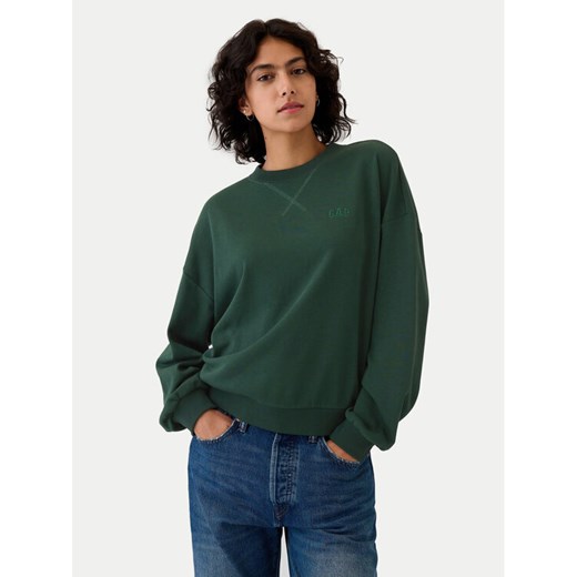 Gap Bluza 476351-08 Zielony Regular Fit ze sklepu MODIVO w kategorii Bluzy damskie - zdjęcie 182600552