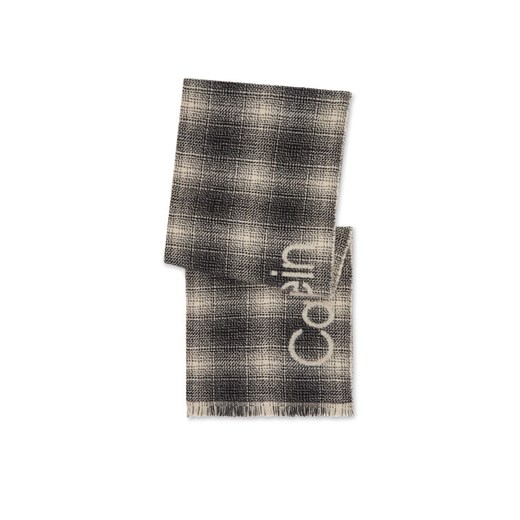 Calvin Klein Szalik Check Scarf K50K510989 Czarny ze sklepu MODIVO w kategorii Szaliki męskie - zdjęcie 182600590