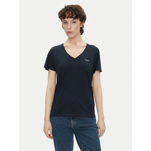 Pepe Jeans T-Shirt Macy PL506051 Granatowy Regular Fit ze sklepu MODIVO w kategorii Bluzki damskie - zdjęcie 182600591