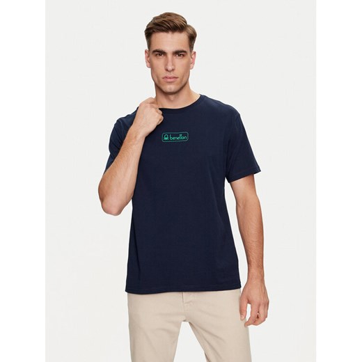 United Colors Of Benetton T-Shirt 3I1XU1096 Granatowy Regular Fit ze sklepu MODIVO w kategorii T-shirty męskie - zdjęcie 182600600
