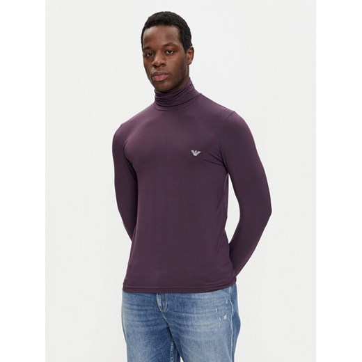 Emporio Armani Underwear Golf 112066 4F511 05093 Fioletowy Slim Fit ze sklepu MODIVO w kategorii Swetry męskie - zdjęcie 182600663