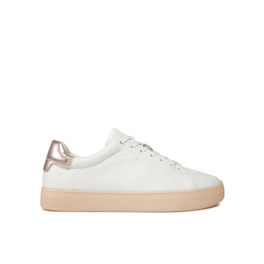 Calvin Klein Sneakersy Cupsole Lace Up Pearl HW0HW01897 Biały ze sklepu MODIVO w kategorii Trampki damskie - zdjęcie 182600700