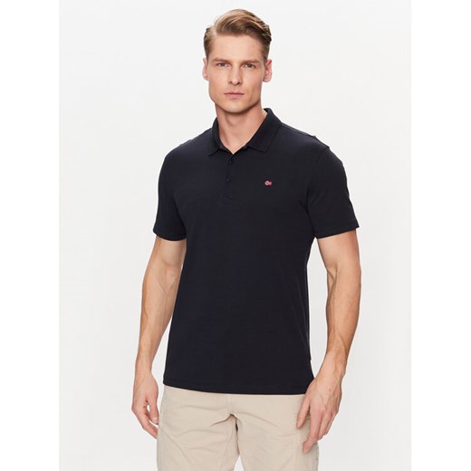 Napapijri Polo Ealis NP0A4H8B Granatowy Regular Fit ze sklepu MODIVO w kategorii T-shirty męskie - zdjęcie 182600743