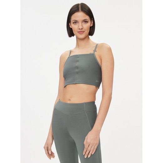 Reebok Top Yoga Performance IM4044 Szary Fitted Fit ze sklepu MODIVO w kategorii Bluzki damskie - zdjęcie 182600792
