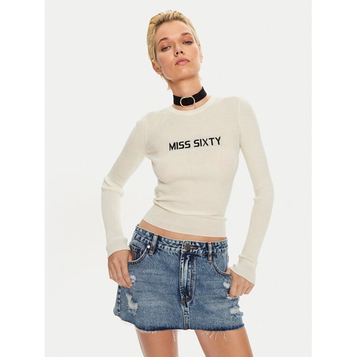 Miss Sixty Bluzka 6L3RJ7291000 Écru Regular Fit ze sklepu MODIVO w kategorii Bluzki damskie - zdjęcie 182600812