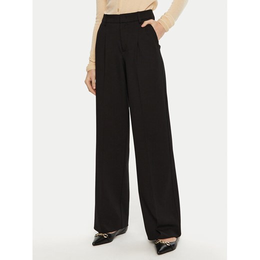 OUI Spodnie materiałowe 88780 Czarny Straight Fit ze sklepu MODIVO w kategorii Spodnie damskie - zdjęcie 182600840