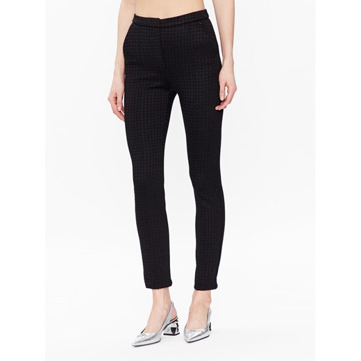 KARL LAGERFELD Spodnie materiałowe 226W1000 Czarny Slim Fit ze sklepu MODIVO w kategorii Spodnie damskie - zdjęcie 182600864