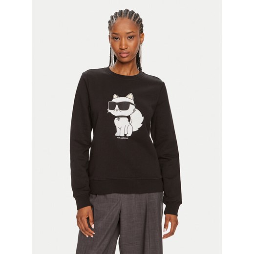 KARL LAGERFELD Bluza Ikonik 2.0 230W1802 Czarny Regular Fit Karl Lagerfeld XS MODIVO