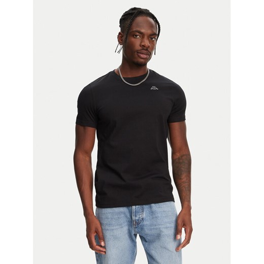 Robe di Kappa T-Shirt Luc 611187W Czarny Regular Fit ze sklepu MODIVO w kategorii T-shirty męskie - zdjęcie 182601042