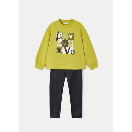 Mayoral Komplet bluza i legginsy 4708 Zielony Regular Fit ze sklepu MODIVO w kategorii Komplety chłopięce - zdjęcie 182601072