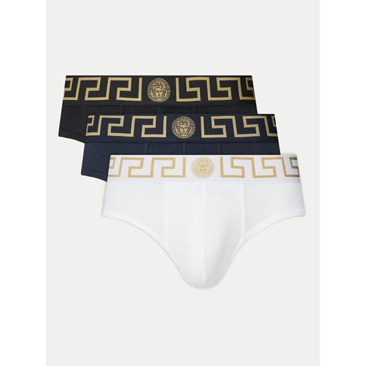 Versace Komplet 3 par slipów AU10327 1A10011 Kolorowy ze sklepu MODIVO w kategorii Majtki męskie - zdjęcie 182601110
