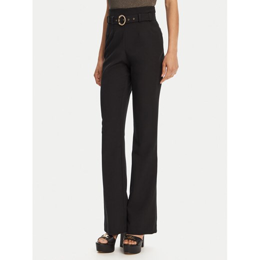Just Cavalli Spodnie materiałowe 78PAA130 Czarny Slim Fit ze sklepu MODIVO w kategorii Spodnie damskie - zdjęcie 182601123