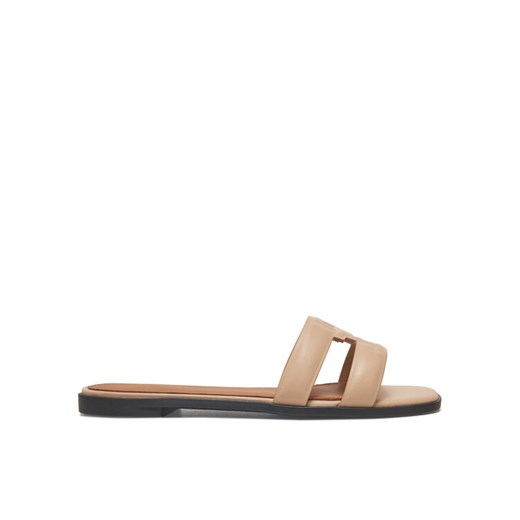 Tommy Hilfiger Klapki Th Logo Strap Mule FW0FW08671 Beżowy Tommy Hilfiger 37 MODIVO