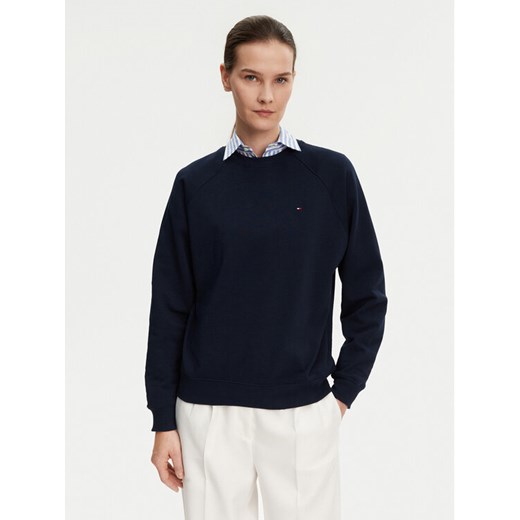 Tommy Hilfiger Bluza UW0UW05771 Granatowy Regular Fit ze sklepu MODIVO w kategorii Bluzy damskie - zdjęcie 182601181