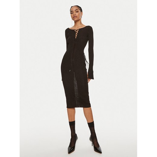 Patrizia Pepe Sukienka koktajlowa 8A1331 K1QZA K250 Czarny Slim Fit ze sklepu MODIVO w kategorii Sukienki - zdjęcie 182601224