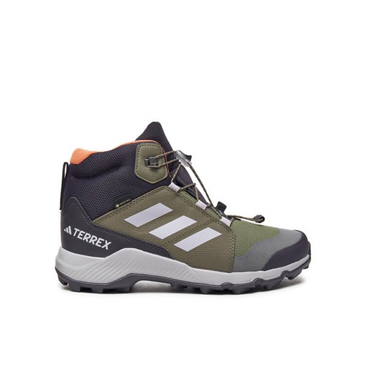 adidas Trekkingi Terrex Mid Gtx GORE-TEX ID0928 Zielony ze sklepu MODIVO w kategorii Buty trekkingowe dziecięce - zdjęcie 182601242