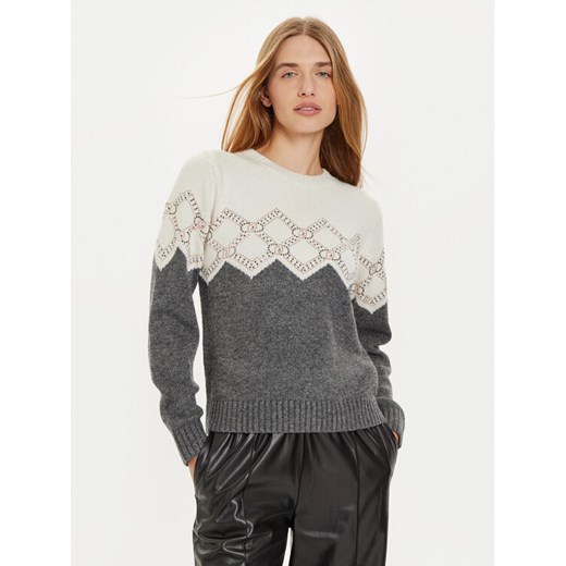 Liu Jo Sport Sweter TF4233 MS55L Écru Regular Fit ze sklepu MODIVO w kategorii Swetry damskie - zdjęcie 182601244