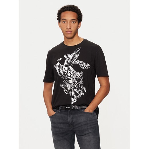 Hugo T-Shirt 50524023 Czarny Regular Fit ze sklepu MODIVO w kategorii T-shirty męskie - zdjęcie 182601253