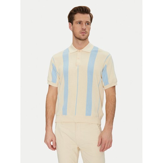 Blend Polo 20717954 Beżowy Regular Fit ze sklepu MODIVO w kategorii T-shirty męskie - zdjęcie 182601313