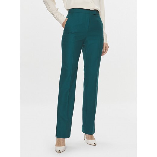 Boss Spodnie materiałowe Teana1 50509118 Zielony Slim Fit ze sklepu MODIVO w kategorii Spodnie damskie - zdjęcie 182601360