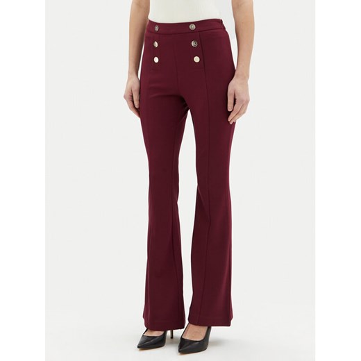Motivi Spodnie materiałowe P040Q003468N Bordowy Flare Fit ze sklepu MODIVO w kategorii Spodnie damskie - zdjęcie 182601374