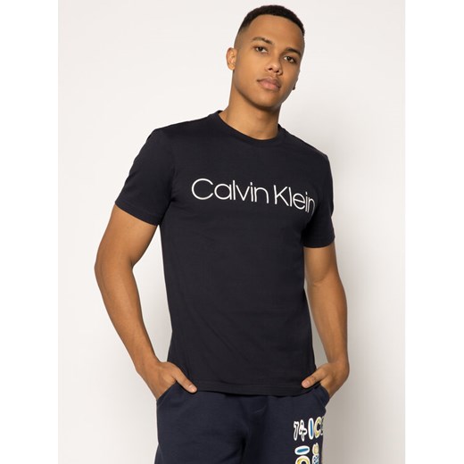 Calvin Klein T-Shirt Logo K10K104063 Granatowy Regular Fit ze sklepu MODIVO w kategorii T-shirty męskie - zdjęcie 182601472