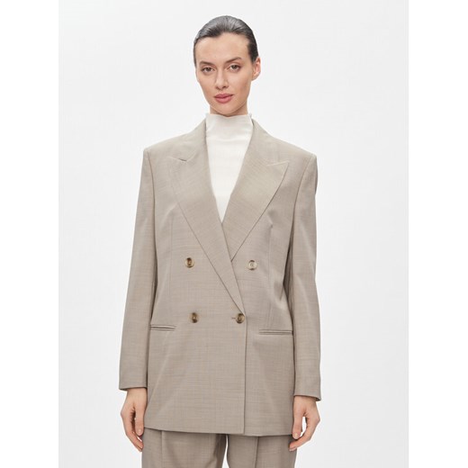 Boss Marynarka Jarmina 50505587 Beżowy Relaxed Fit ze sklepu MODIVO w kategorii Marynarki damskie - zdjęcie 182601473