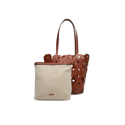 BOSS Torebka Lindah 50541981 Brązowy ze sklepu MODIVO w kategorii Torby Shopper bag - zdjęcie 182601494