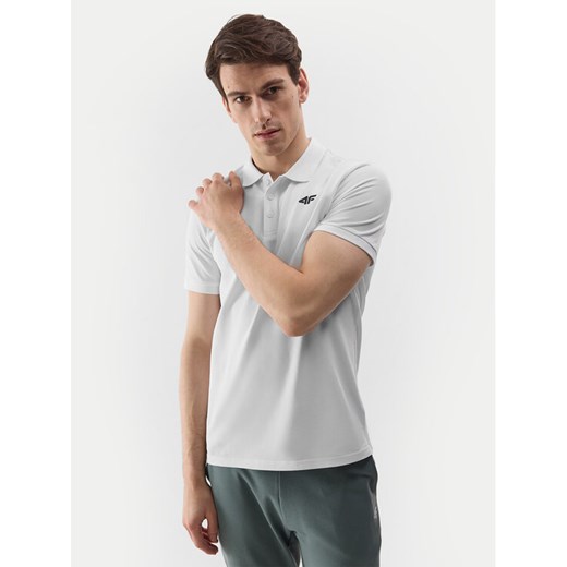 4F Polo 4FWSS24TPTSM130 Biały Regular Fit ze sklepu MODIVO w kategorii T-shirty męskie - zdjęcie 182601532