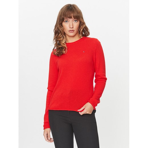 Tommy Hilfiger Sweter WW0WW40264 Pomarańczowy Regular Fit ze sklepu MODIVO w kategorii Swetry damskie - zdjęcie 182601541