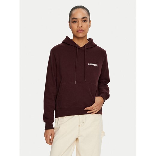 Wrangler Bluza 112356460 Bordowy Regular Fit ze sklepu MODIVO w kategorii Bluzy damskie - zdjęcie 182601560