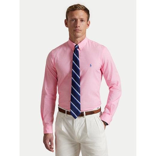 Polo Ralph Lauren Koszula 710929348003 Różowy Slim Fit ze sklepu MODIVO w kategorii Koszule męskie - zdjęcie 182601581