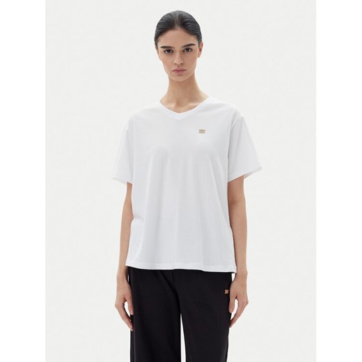EA7 Emporio Armani T-Shirt 7W000029 AF10373 U0002 Biały Loose Fit ze sklepu MODIVO w kategorii Bluzki damskie - zdjęcie 182601582