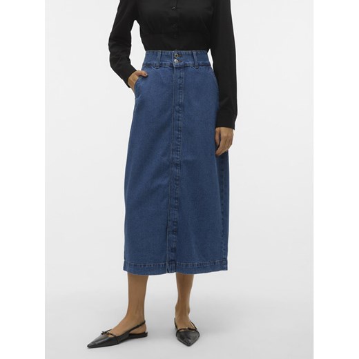 Vero Moda Spódnica jeansowa 10302007 Niebieski Regular Fit ze sklepu MODIVO w kategorii Spódnice - zdjęcie 182601591