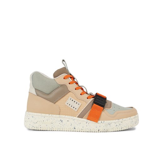 Tommy Jeans Sneakersy Tjm Basket Leather Buckle Mid EM0EM01288 Beżowy Tommy Jeans 44 MODIVO