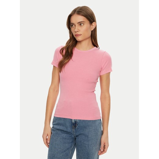 JJXX T-Shirt Frankie 12239962 Różowy Slim Fit ze sklepu MODIVO w kategorii Bluzki damskie - zdjęcie 182601643