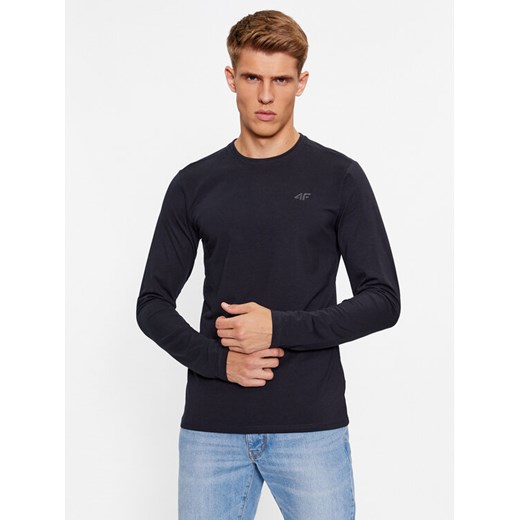 4F Longsleeve 4FAW23TLONM155 Niebieski Slim Fit ze sklepu MODIVO w kategorii T-shirty męskie - zdjęcie 182601674
