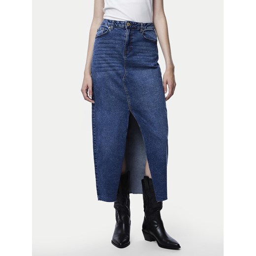 Pieces Spódnica jeansowa Jessie 17150234 Niebieski Regular Fit ze sklepu MODIVO w kategorii Spódnice - zdjęcie 182601721