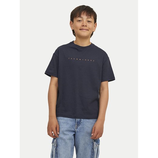 Jack&Jones Junior T-Shirt Star 12237435 Granatowy Relaxed Fit ze sklepu MODIVO w kategorii T-shirty chłopięce - zdjęcie 182601731