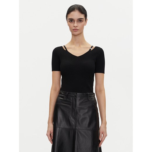 HUGO Bluzka Shata 50538223 Czarny Slim Fit ze sklepu MODIVO w kategorii Bluzki damskie - zdjęcie 182601860