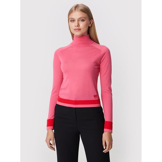 Pinko Golf Dolcevita 1G181Z A02M Różowy Regular Fit ze sklepu MODIVO w kategorii Swetry damskie - zdjęcie 182601932
