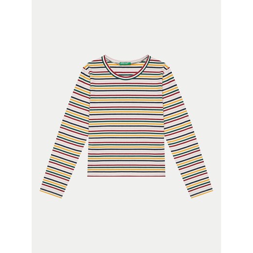 United Colors Of Benetton Bluzka 3XMLC10JJ Kolorowy Slim Fit ze sklepu MODIVO w kategorii Bluzki dziewczęce - zdjęcie 182602050