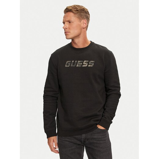 Guess Bluza Keid Z4BQ18 KCEA0 Czarny Regular Fit ze sklepu MODIVO w kategorii Bluzy męskie - zdjęcie 182602112