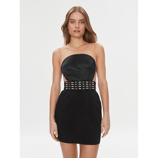 Elisabetta Franchi Sukienka koktajlowa AB-443-37E2-3681 Czarny Slim Fit ze sklepu MODIVO w kategorii Sukienki - zdjęcie 182602133