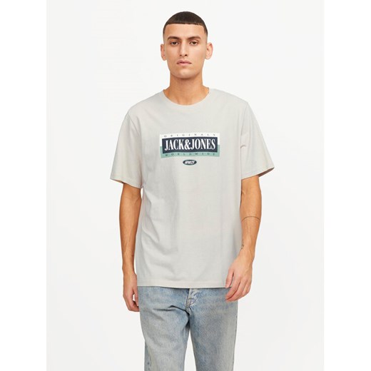 Jack&Jones T-Shirt Cobin 12250411 Szary Standard Fit ze sklepu MODIVO w kategorii T-shirty męskie - zdjęcie 182602290
