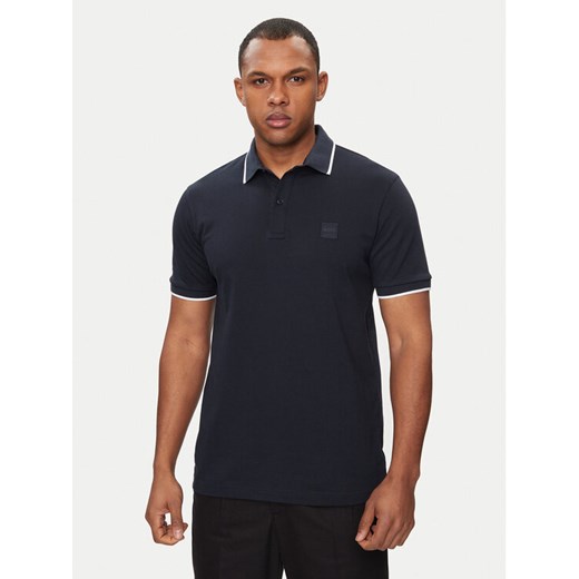 Boss Polo Passertip 50507699 Granatowy Slim Fit ze sklepu MODIVO w kategorii T-shirty męskie - zdjęcie 182602440
